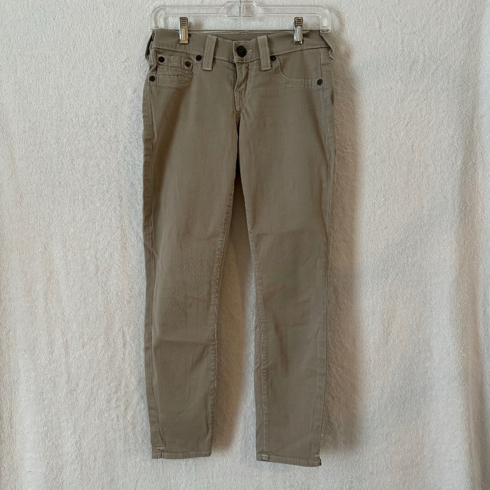 True Religion Linda Taupe Jeans Size 26 - Like New!
